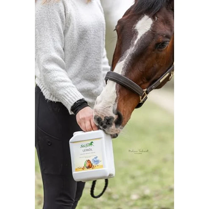 Stiefel Leinöl für Pferde, 100% naturreines kaltgepresstes Öl zur Unterstützung von Fellwechsel, Verdauung & Haut, flüssig, 5l – Bild 4