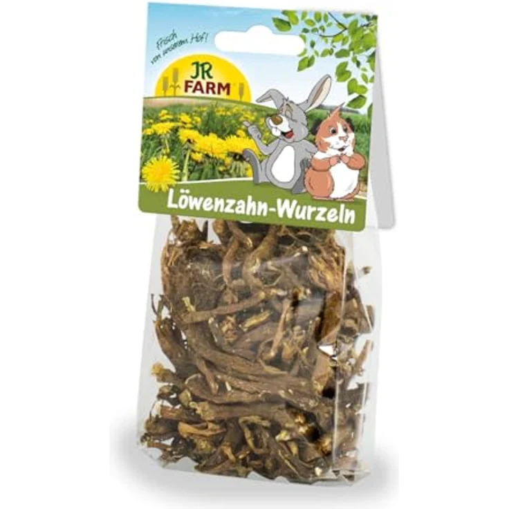 JR FARM Löwenzahn-Wurzeln 50 g, Naturfutter zur artgerechten Beschäftigung von Nagern und Zwergkaninchen – Bild 1