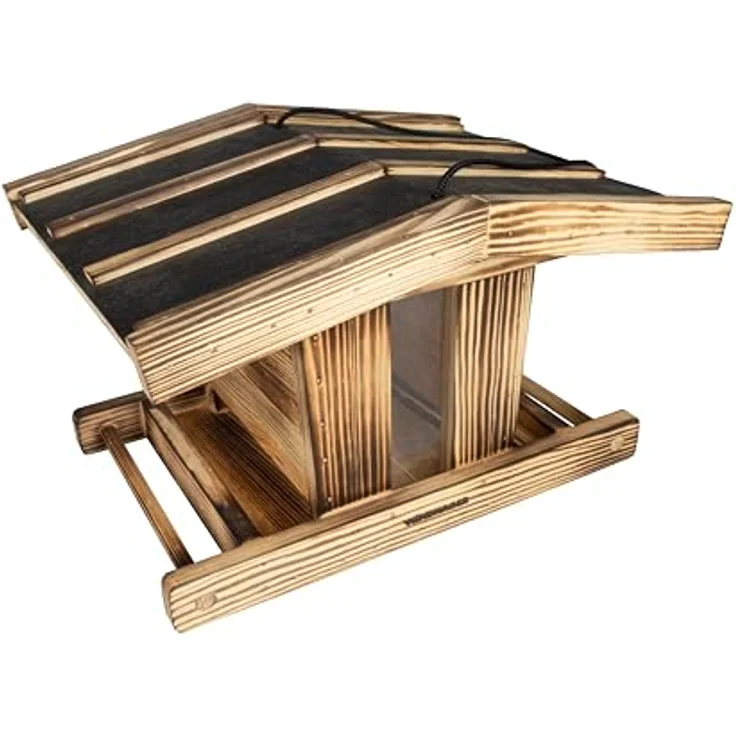 Windhager Vogelfutterhaus Canteen XL, FSC-zertifiziertes Kiefernholz mit 4 Litern Füllvolumen, braun – Bild 1