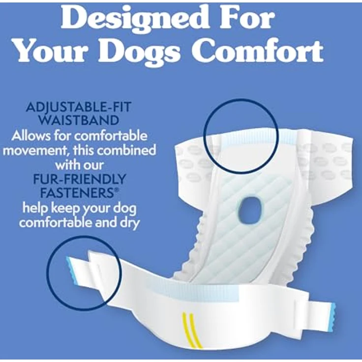 Simple Solution True Fit, Einweg-Hundewindeln für Hündinnen, super saugfähig mit Nässeindikator, L/XL (Taillenumfang 45,7–68,6 cm), 30 Stück – Bild 4