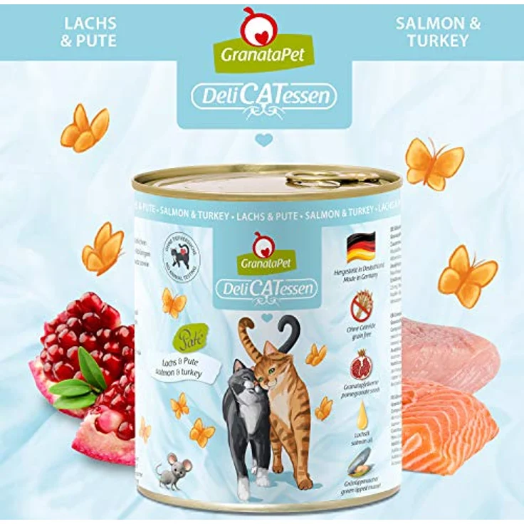 GranataPet DeliCatessen, Nassfutter für Katzen, 6 x 800g, ohne Getreide & Zuckerzusätze, hohe Fleischanteil, mit Granatapfelkernen und Grünlippmuschel – Bild 5