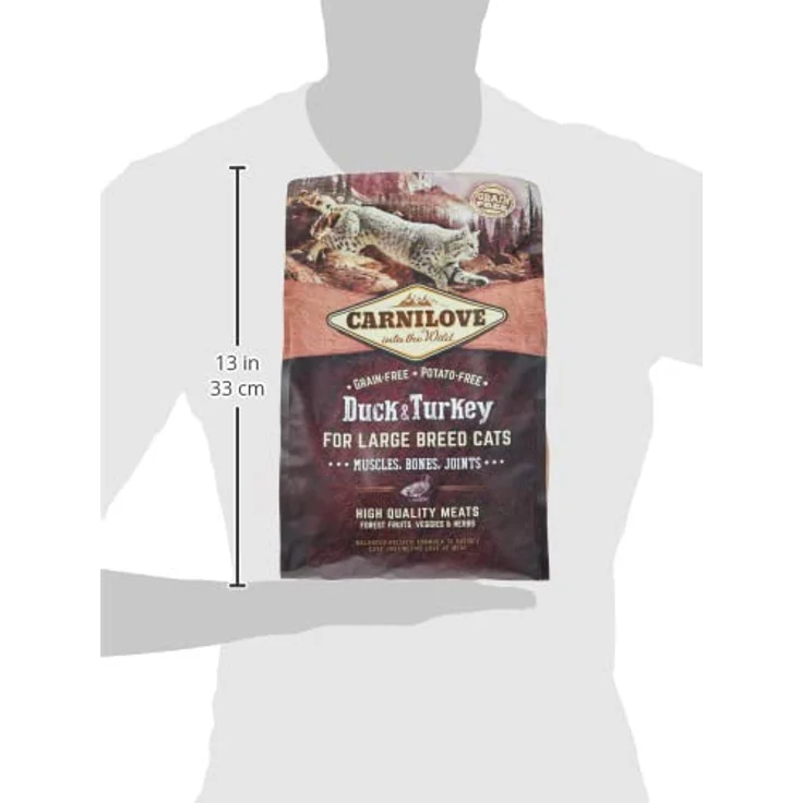 CARNILOVE Katzenfutter, große Größe, Ente und Pute, getreidefrei, 2 kg – Bild 2