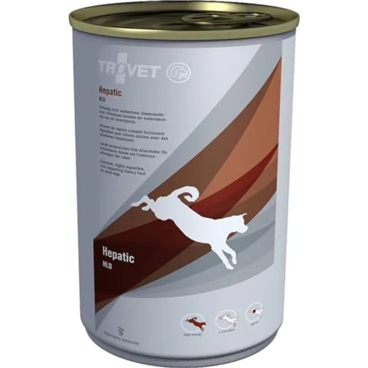 Trovet Hepatic Nassfutter, Diät-Alleinfuttermittel für Hunde zur Unterstützung der Leberfunktion, 6 x 400 g, Huhn-Reis, für leberkranke Hunde und Welpen