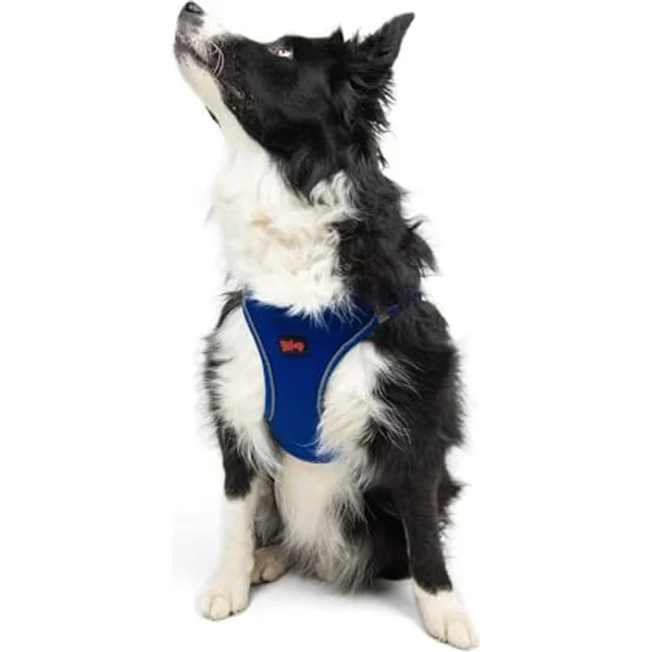 Tailpetz Air-Mesh Brustgeschirr für kleine und mittelgroße Katzen und Hunde – Weich, Atmungsaktiv, Strapazierfähig, Dunkelblau, XL (Brustumfang 66–70cm) – Bild 1