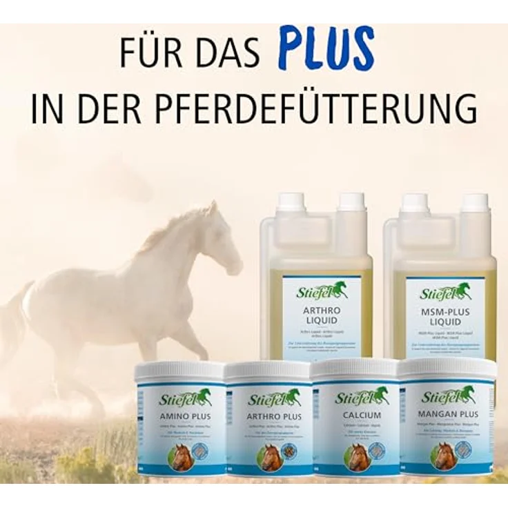 Stiefel Calcium für Pferde, Futterzusatz zur Unterstützung von Knochen und Wachstum, mit Calcium, Vitamin D3, K3 & C, 1kg – Bild 4