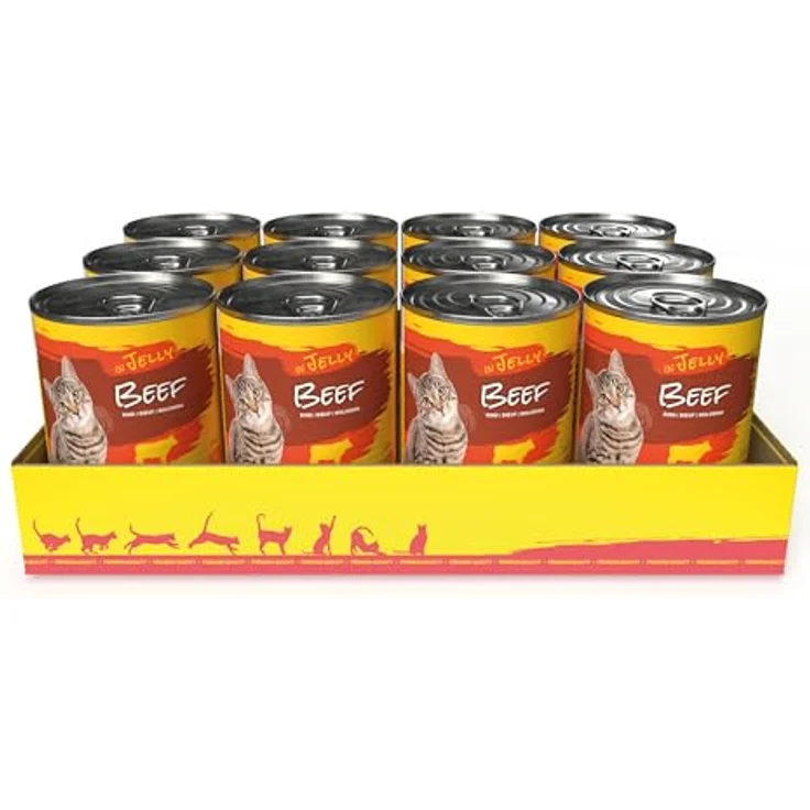 JosiCat Beef in Jelly, Premium Nassfutter für ausgewachsene Katzen, 12 x 400 g, Rind in Gelee, getreidefrei, mit Vitamin D3 & E, Made in Germany – Bild 2