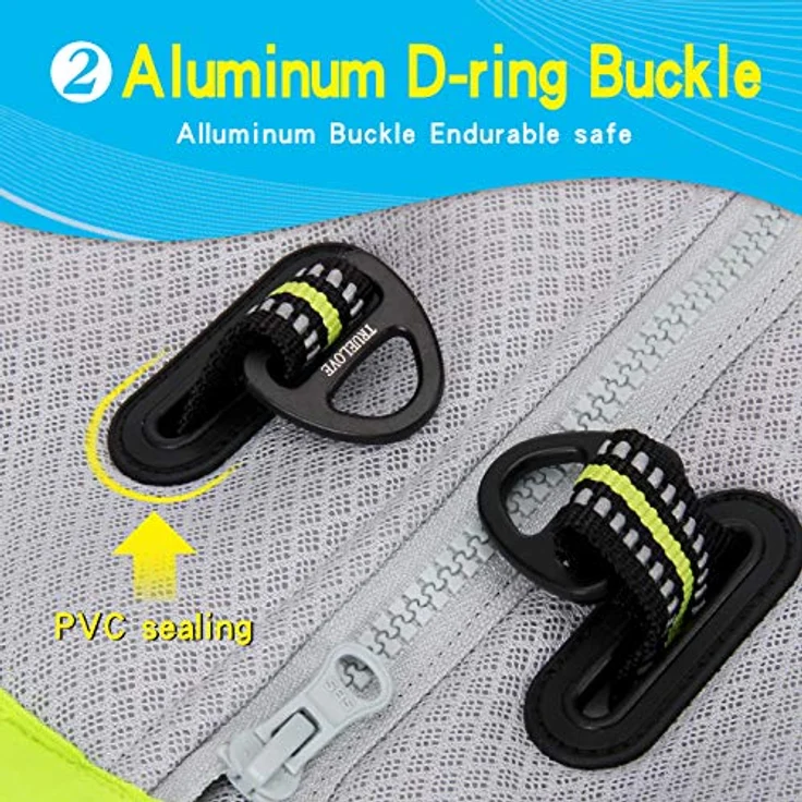 MOKCCI Truelove Kühlweste für Hunde, verstellbare Kühlerjacke mit D-Ring und reflektierendem Material für Outdoor-Aktivitäten, blau – Bild 5