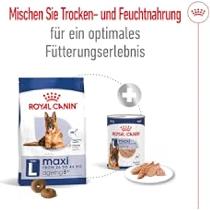 Royal Canin Maxi Ageing Mousse, 12 x 410 g, Alleinfuttermittel für große Hunde (26-44 kg), nährstoffreiche Feuchtnahrung für Senioren ab 5 Jahren – Bild 5