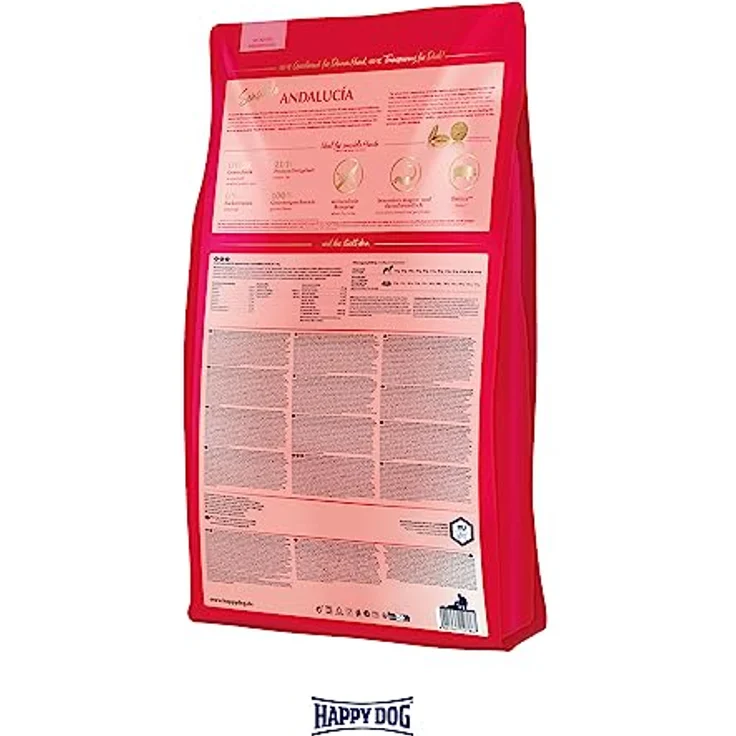 Happy Dog Supreme Sensible Andalucía, Trockenfutter für ausgewachsene Hunde ab 11 kg, magen- und darmfreundlich, 1kg – Bild 4