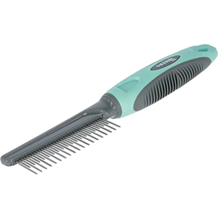 Kerbl Pet Unterwollkamm, 21 cm, türkis, grau – Bild 2