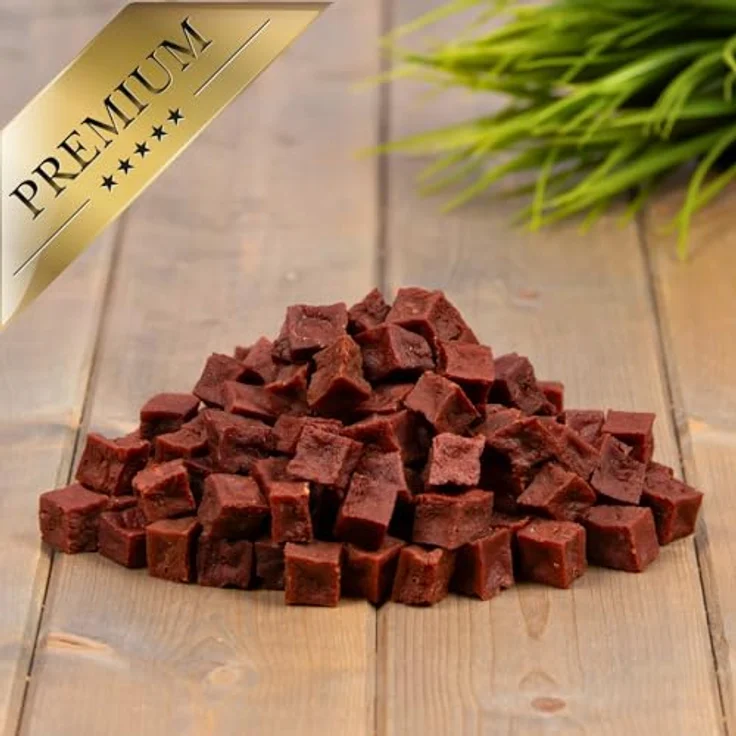 Lyra Pet® Pferdefleischwürfel, 10 kg Hundefutter Snack, fettarm, schonend getrocknet, leicht kaubar, ideal für Welpen und Senioren – Bild 3