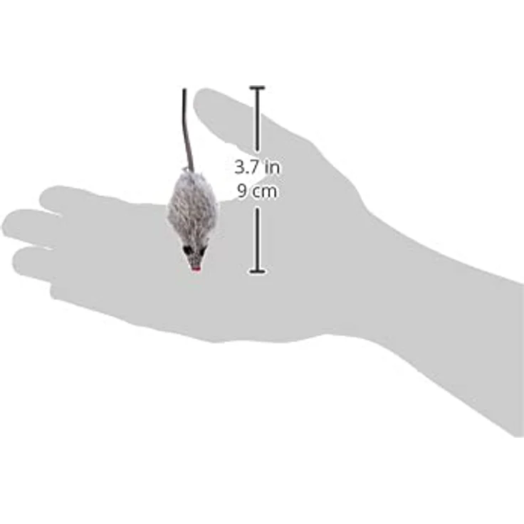 Kerbl Katzenspielzeug, Maus, grau / weiß, 5cm, 4er-Beutel – Bild 7