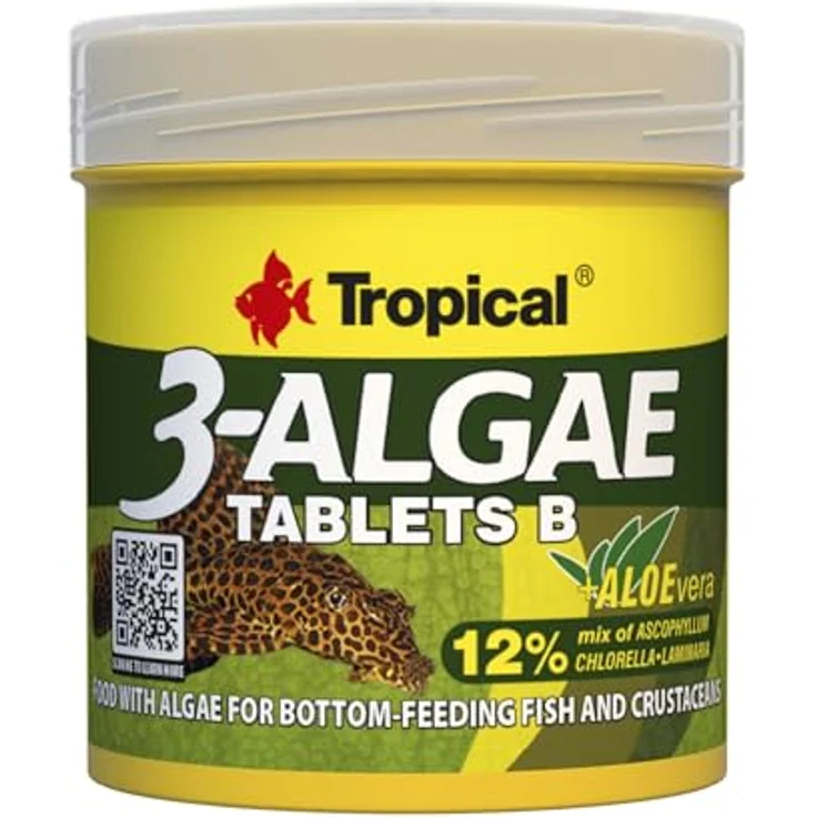 Tropical 3-Algae Tablets B, Pflanzliche Bodenfuttertabletten mit Chlorella, Ascophyllum nodosum und Laminaria digitata, 50 ml – Bild 1
