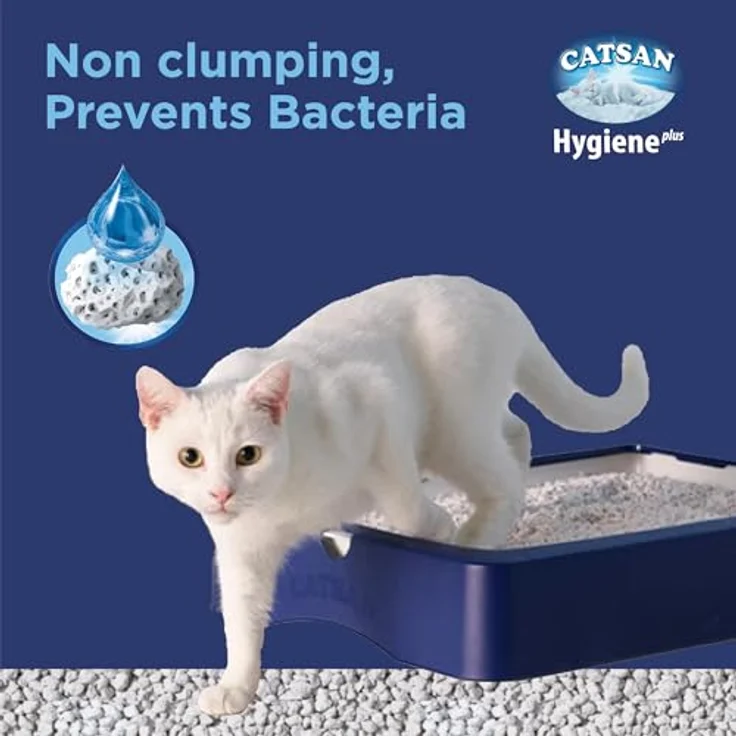 Catsan Hygiene Plus, nicht klumpendes Katzenstreu, feinporgige Hygienekörnchen für optimale Geruchskontrolle, 10l – Bild 4