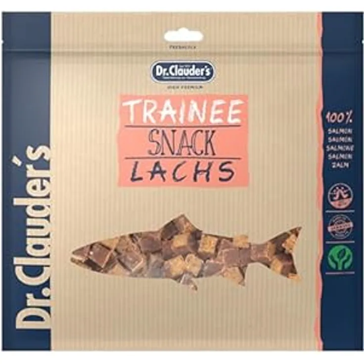 Dr.Clauder's Trainee Snack Lachs, Getreidefreier Hundesnack für adulte Hunde, 500g Beutel