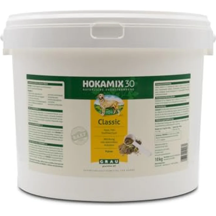 GRAU HOKAMIX30 Classic Pulver, Kräutermischung für Hunde mit 30 wichtigen Kräutern, 10 kg, Ergänzungsfuttermittel zur Vorsorge – Bild 1