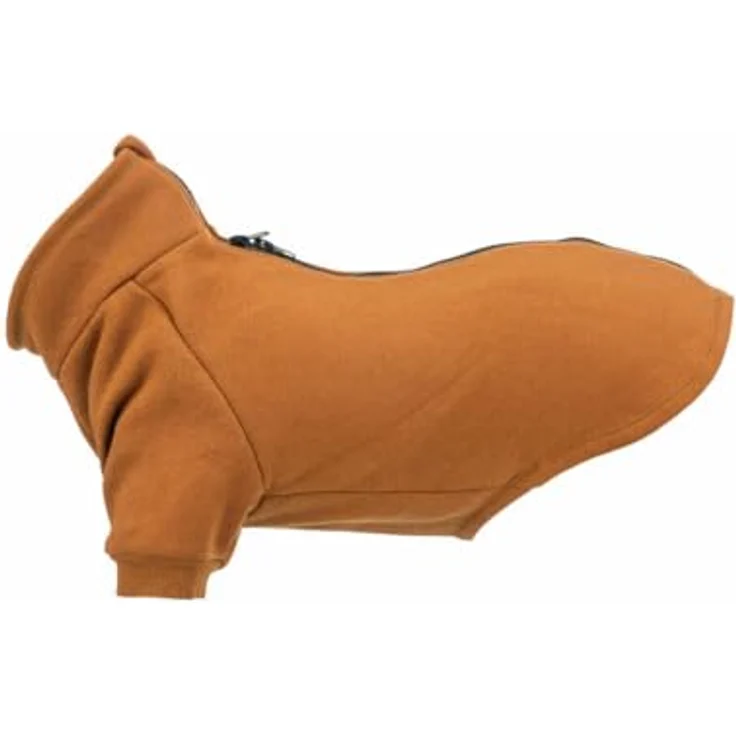 Trixie Citystyle Hundepullover Sweatshirt Amsterdam Roest, warme Baumwollbekleidung mit 2-Wege-Reißverschluss für Leinenanbindung, Größe L (55 cm) – Bild 5
