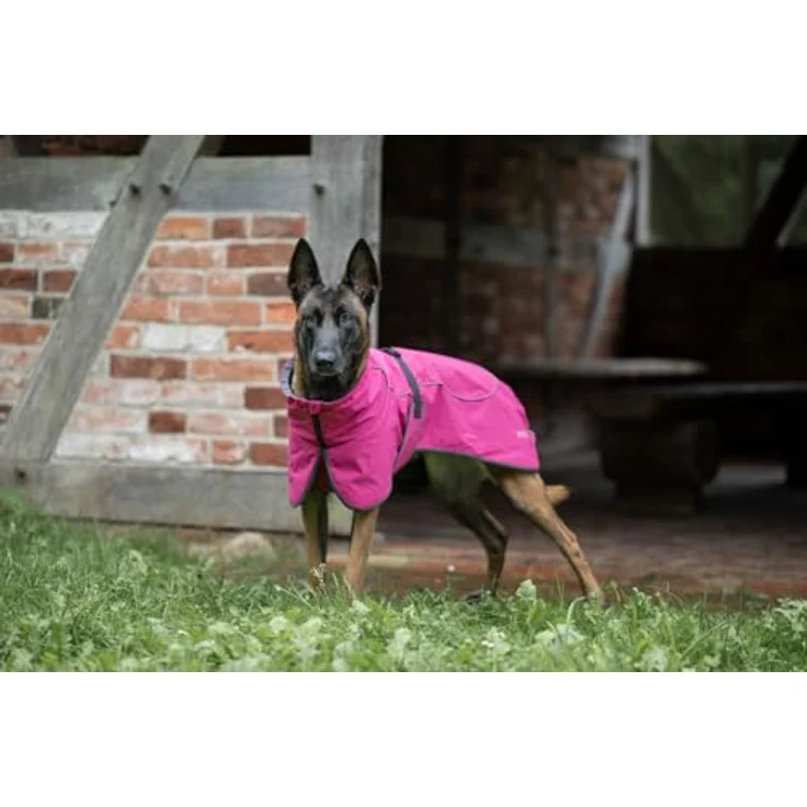 Wolters Hundejacke Cape Drizzle, Ganzjahresjacke für Hunde, Farbe Magenta, Größe 48 (Rückenlänge 46-48 cm) – Bild 3