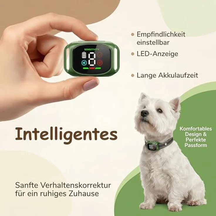 Cooiiye Antibellhalsband für Hunde, schmerzfreies Trainingshalsband mit IP67 wasserdichter Bauweise, verstellbar von 20-60 cm, orange (Schwarz) – Bild 2
