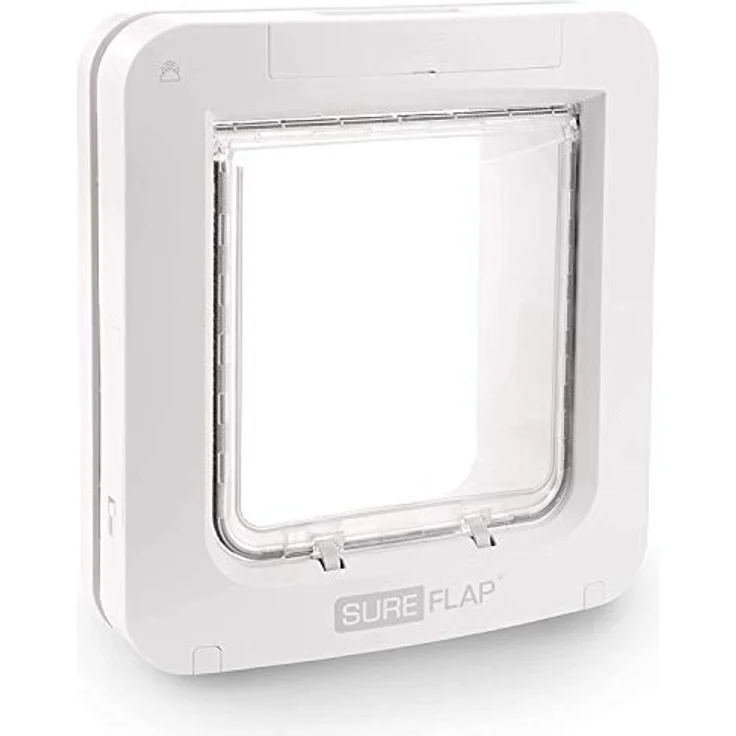 SureFlap Mikrochip Haustierklappe Connect, 4-Wege-Haustierklappe mit Hub, steuerbar via App, weiß – Bild 3