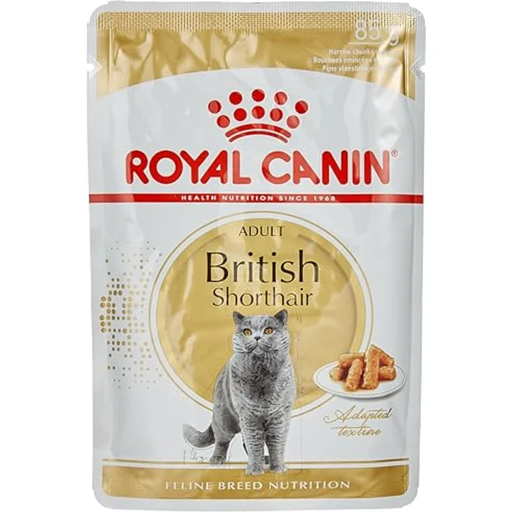 Royal Canin Adult British Shorthair Nassfutter, 12 x 85 g, Alleinfuttermittel mit niedrigen Energiegehalt und erhöhter Harnwegsgesundheit – Bild 4