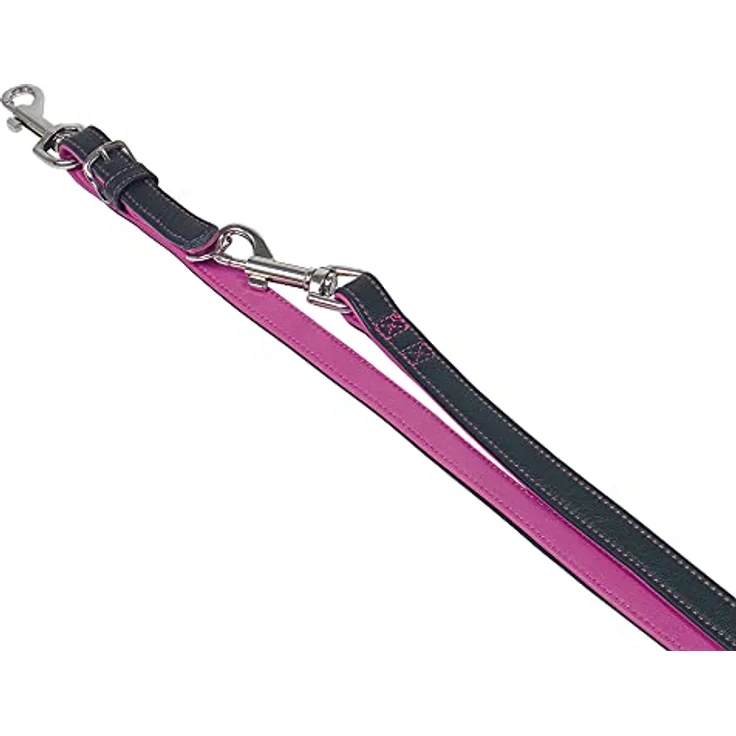 Nobby Führleine PACIFIC, geschmeidiges Rindsleder, 2 m, 14 mm, fuchsia – Bild 2