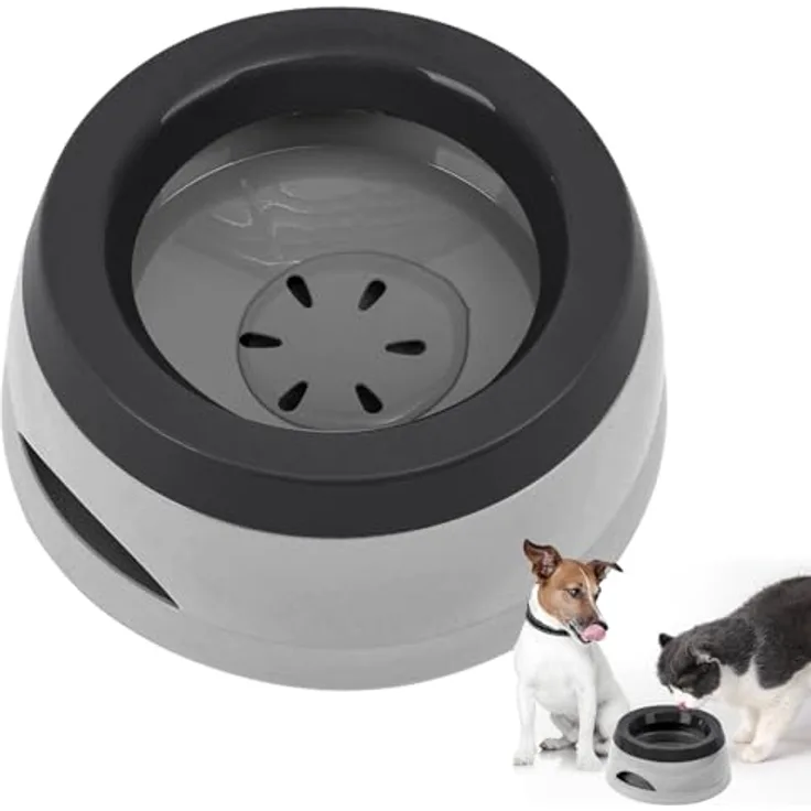 Qianyou Wassernapf für Hunde Unterwegs 750ml, Auslaufsicherer Trinknapf mit Spritzschutz, rutschfest und tragbar