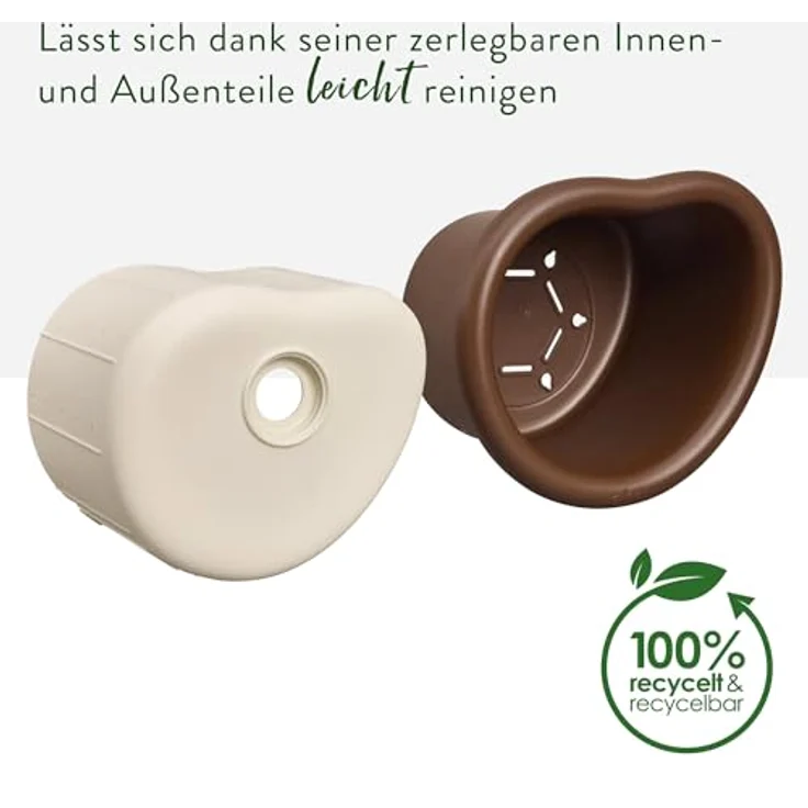 elho Organic Bird House 25cm, Vogelhaus für über 11 Arten aus 100% recyceltem Plastik, L27.4 x B16.8 x H25.4 cm, Braun/Kastanien Braun – Bild 3