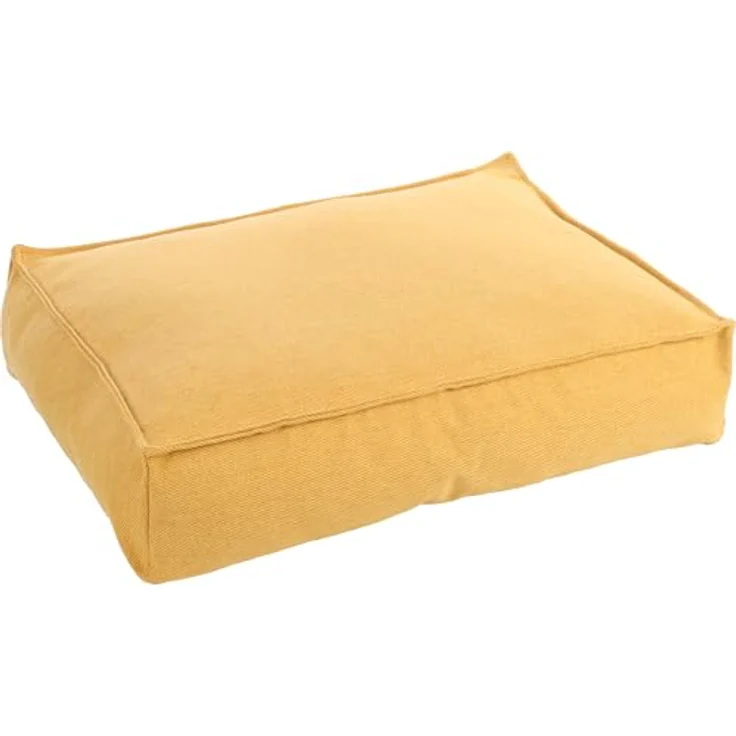 Flamingo Orthopädisches Hundebett Baldar, Rechteckig, Gelb, 80 cm | Ergonomischer Schlafkomfort mit rutschfester Unterseite und waschbarem Bezug – Bild 1