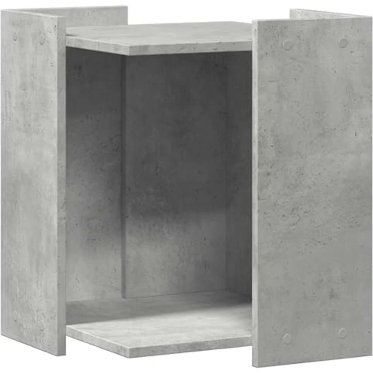 vidaXL Katzentoilette Betongrau 42x42x51 cm Holzwerkstoff – Bild 2