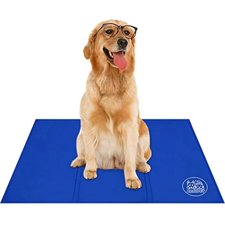 Bravpet Kühlmatte für Haustiere, selbstkühlendes Pad, XL für Katzen und Hunde, komfortabel, langlebig und leicht zu reinigen