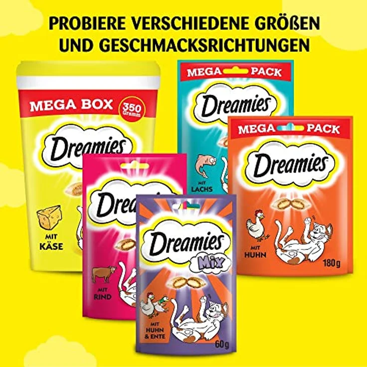 Dreamies Katzensnack Klassik Huhn, Sparpaket 6 x 60 g, knusprig und cremig-weich, mit Vitaminen, ohne künstliche Aromen – Bild 12