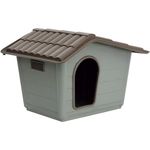 Nayeco MP Bergamo 02301 Eco Gartenhaus und Unterschlupf aus 100% recyceltem Plastik für Katzen, Kaninchen und kleine Hunde, 41 x 31 x 39 cm, grün