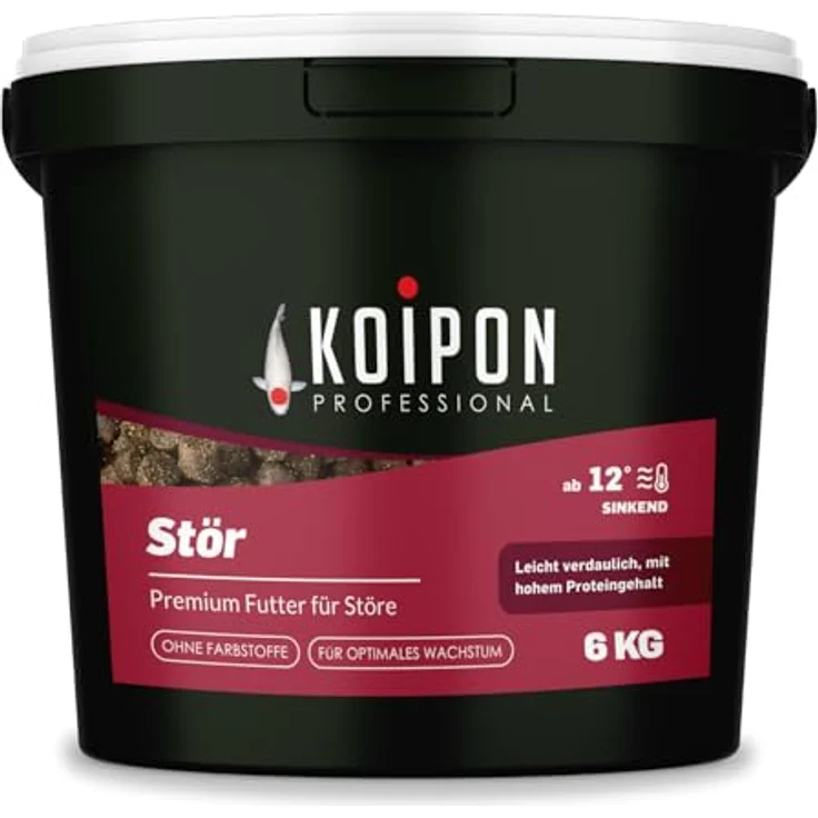 KOIPON Premium Störfutter 6 kg, sinkend, 6 mm Pelletgröße, für optimales Wachstum im Gartenteich – Bild 1