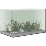 vidaXL Aquarium mit Speicher Transparent, rechteckiges 50 x 30 x 30 cm Glasbecken, modernes Design für Zuhause und Büro, pflegeleicht und robust