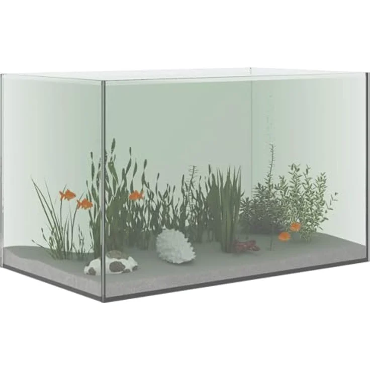 vidaXL Aquarium mit Speicher Transparent, rechteckiges 50 x 30 x 30 cm Glasbecken, modernes Design für Zuhause und Büro, pflegeleicht und robust – Bild 1