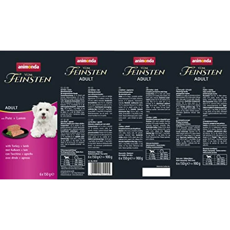 Animonda Vom Feinsten Adult 6x150g Hundefutter, mit Pute und Lamm, reich an Nährstoffen – Bild 3
