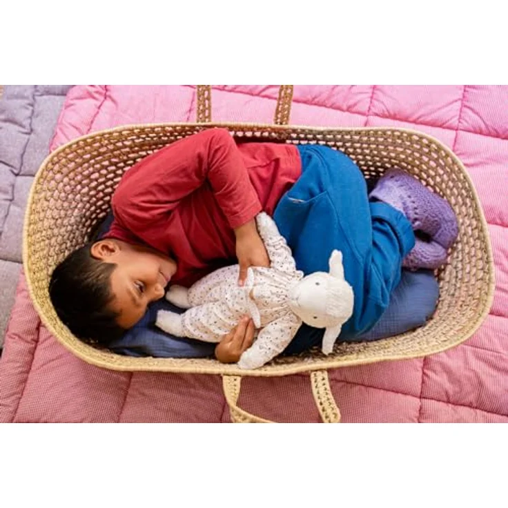 Käthe Kruse Tierkuscheltier Plüschtier Kuscheltier Schaf Lämmchen 35 cm, Baumwolle-Frottee, waschbar 30 Grad – Bild 5