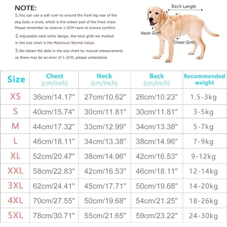 Savlot Hundejacke Winterjacke für Hunde, wasserdichte und windbeständige, reflektierende Weste mit Reißverschluss und Brustgurt - Rot, 4XL – Bild 4