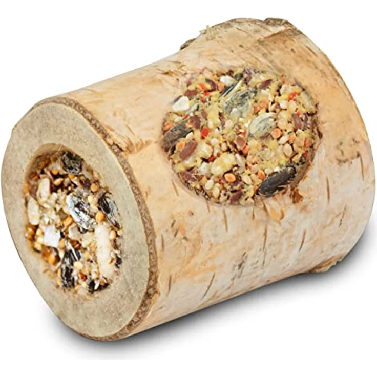 JR FARM Knabber-Holzrolle Protein, 150g mit nährstoffreicher Füllung aus Saaten, Hirse, Gemüse und Mehlwürmern, hergestellt in Deutschland – Bild 2