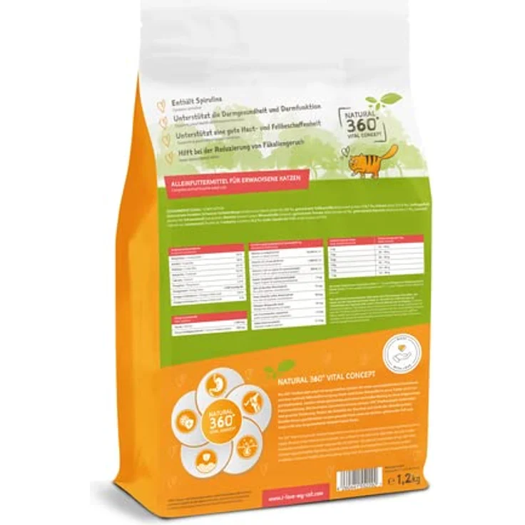 I Love My Cat Hochwertiges getreidefreies Trockenfutter mit frischem Insektenprotein und hohem Omega-3-Gehalt für Katzen - 1,2 kg - Hypoallergen und nährstoffreich – Bild 3