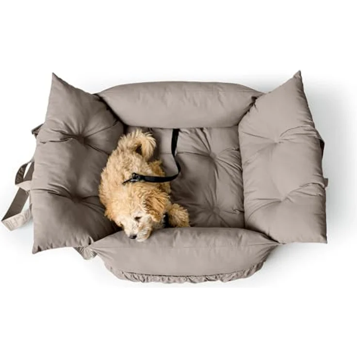 HUNTER Seoul 2-in-1 Autositz und Reisebett für kleine Hunde, hohe Wattierung, sichere Befestigung mit verstellbaren Gurten, praktische Außentasche – Bild 5