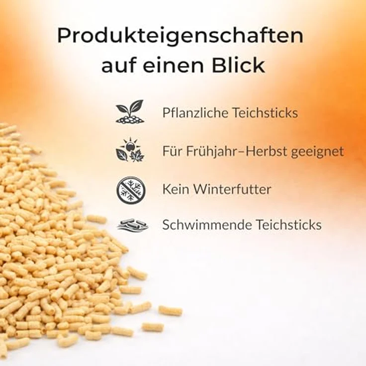 Blumixx Teichsticks 50L, Premium Fischfutter für Teichfische, schwimmend und leicht verdaulich, mit Vitaminen für klares Wasser – Bild 3