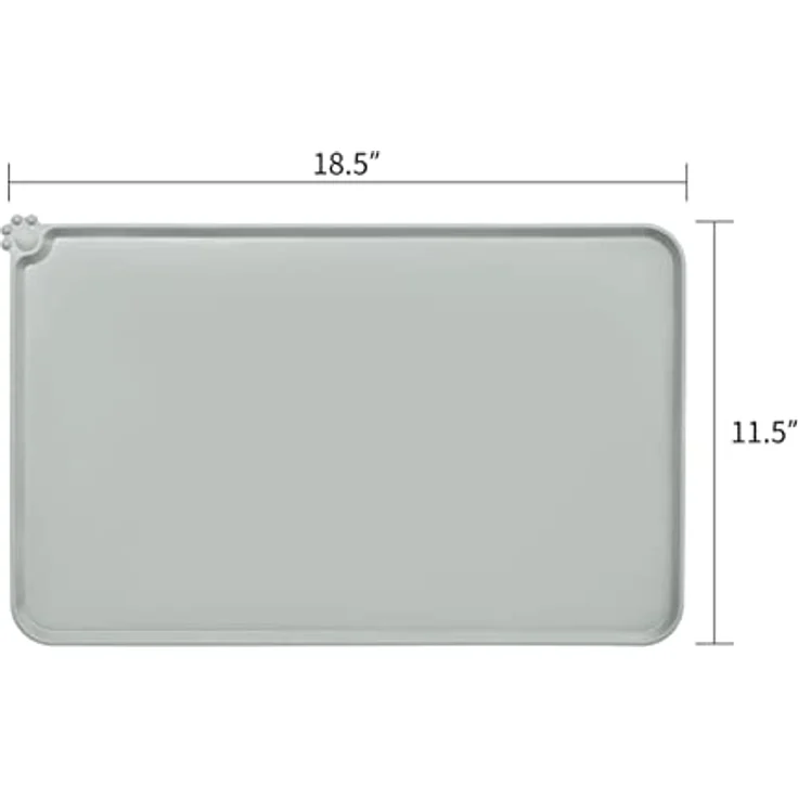 AUDWUD Silikon Haustier Fütterung Matte, wasserdicht und Anti-Rutsch, 47 x 30 cm für Hunde und Katzen – Bild 4