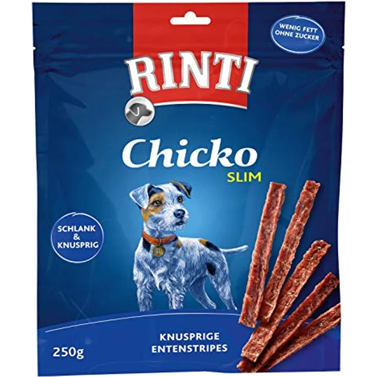 Rinti Extra Chicko Slim Ente, Hundesnacks aus Entenfilet, fettarm und ohne Fleischmehle, Vorratspack 3er (3 x 250 g) – Bild 1