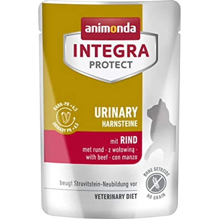 Animonda INTEGRA PROTECT Katzenfutter nass Urinary Struvitstein mit Rind, Diätalleinfutter für erwachsene Katzen, 24 x 85g, vom Tierarzt empfohlen – Bild 1