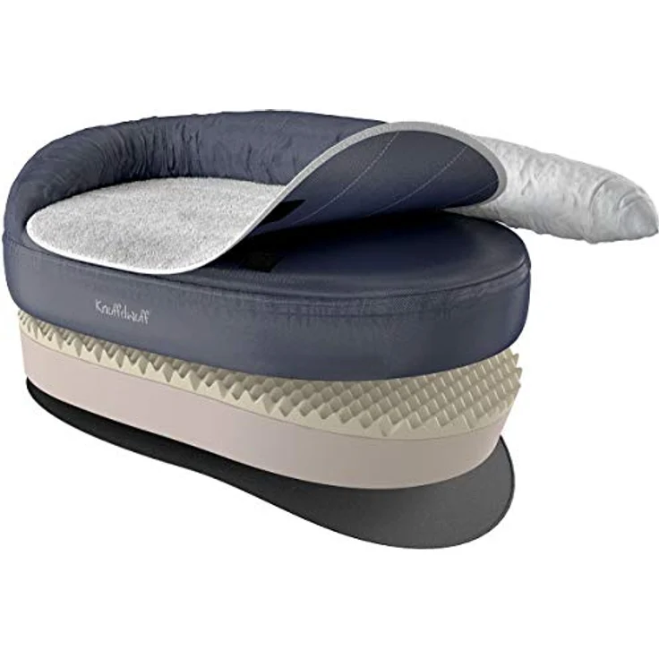 Knuffelwuff Orthopädisches Hundebett Jessy XXL grau – Bild 2