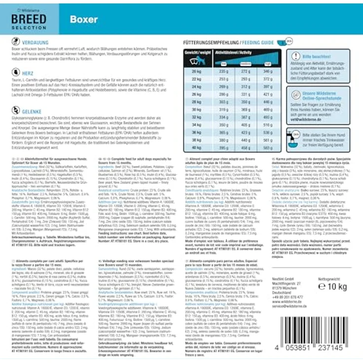 Wildsterne Breed Selection Boxer, 10 kg | Getreidefreies Trockenfutter mit Rind | Monoprotein | TÜV-geprüfte Rezeptur von Tierärzten entwickelt – Bild 3