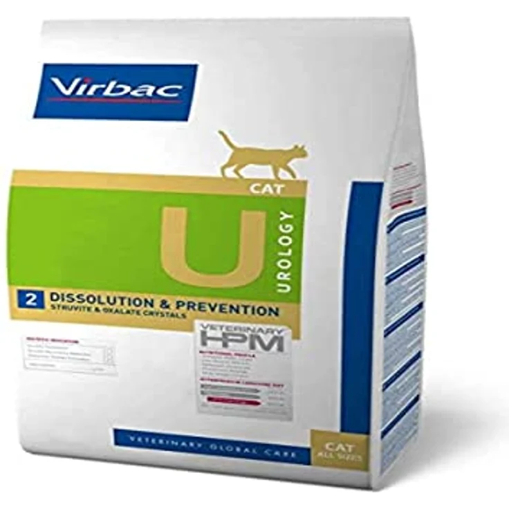 Virbac HPM Feline Urology Dissolution Prevention U2, Katzen-Trockenfutter zur Harnsteinauflösung, 3KG – Bild 1