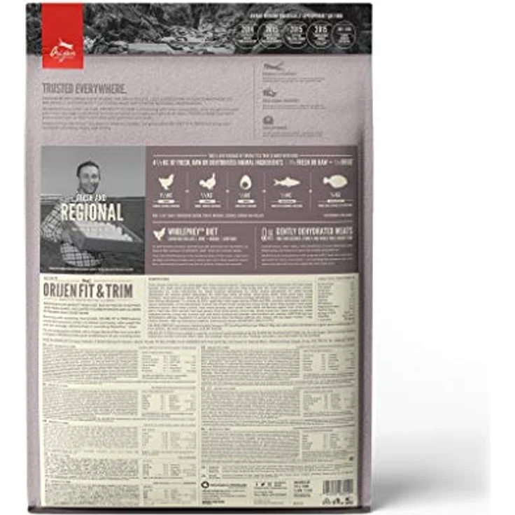 Orijen Fit & Trim, Katzenfutter mit 85% hochwertigen tierischen Zutaten, 5,4 kg – Bild 4